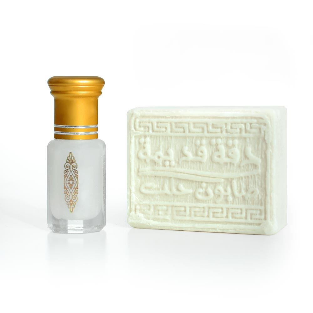 مجموعة مسك الطهارة الخام مع صابونة العروس